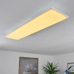 hofstein Plafonnier Salamo LED Blanc, 1 lumière, Télécommandes