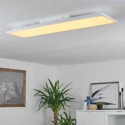 hofstein Plafonnier Salamo LED Blanc, 1 lumière, Télécommandes
