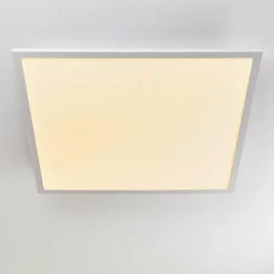 hofstein Plafonnier Salmi LED Aluminium, Blanc, 1 lumière, Télécommandes