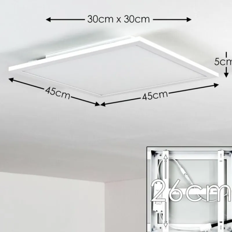 hofstein Plafonnier Salmi LED Blanc, 1 lumière