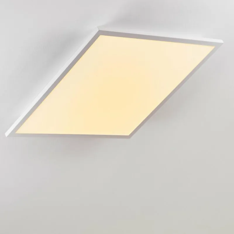 hofstein Plafonnier Salmi LED Blanc, 1 lumière, Télécommandes, Changeur de couleurs