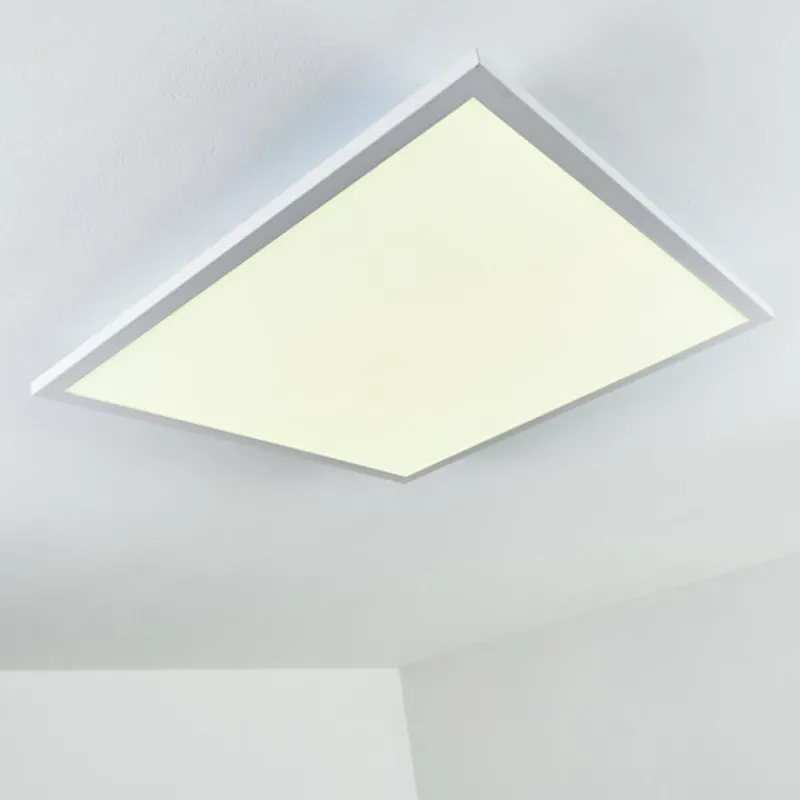 hofstein Plafonnier Salmi LED Blanc, 1 lumière, Télécommandes, Changeur de couleurs
