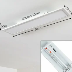hofstein Plafonnier Salmi LED Blanc, 1 lumière