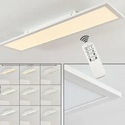 hofstein Plafonnier Salmi LED Blanc, 1 lumière, Télécommandes