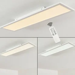 hofstein Plafonnier Salmi LED Blanc, 1 lumière, Télécommandes