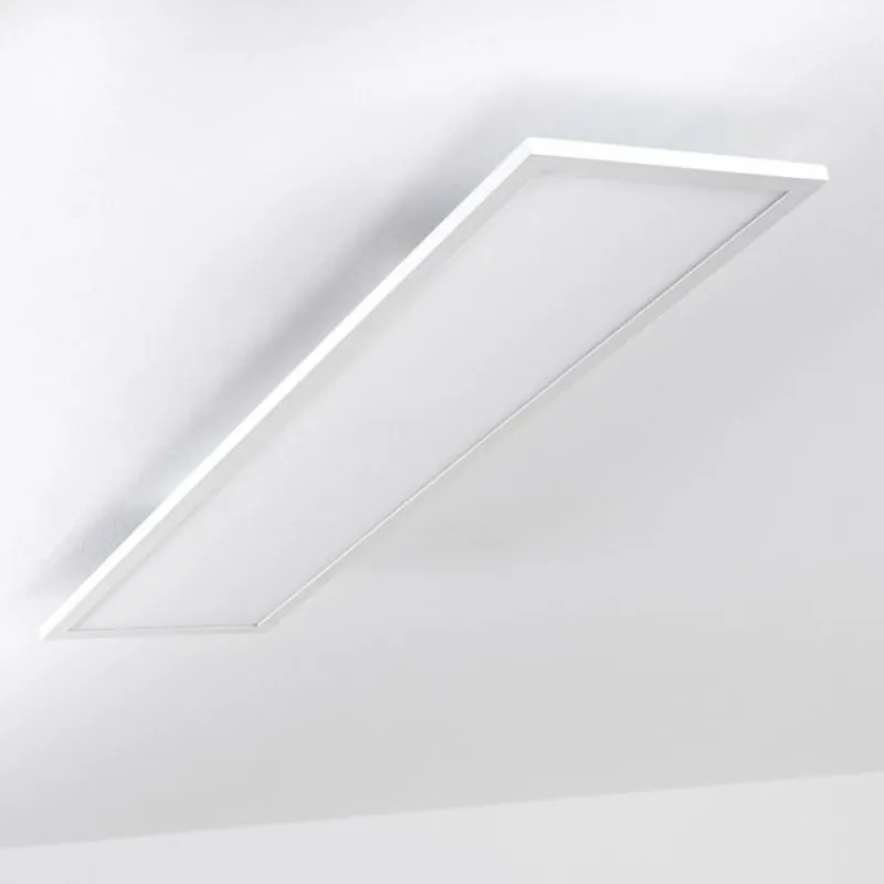 hofstein Plafonnier Salmi LED Blanc, 1 lumière, Télécommandes, Changeur de couleurs