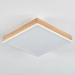 Luminaires Scandinaves-hofstein Plafonnier Salmi LED Brun, Couleur bois, Blanc, 1 lumière