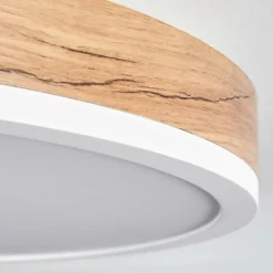 Luminaires Scandinaves-hofstein Plafonnier Salmi LED Brun, Couleur bois, Blanc, 1 lumière