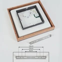 hofstein Plafonnier Salmi LED Couleur bois, Noir, Blanc, 1 lumière