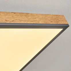 hofstein Plafonnier Salmi LED Couleur bois, Noir, Blanc, 1 lumière