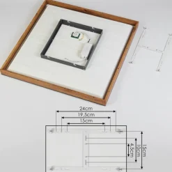 hofstein Plafonnier Salmi LED Couleur bois, Noir, Blanc, 1 lumière