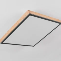 hofstein Plafonnier Salmi LED Couleur bois, Noir, Blanc, 1 lumière
