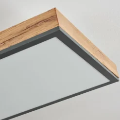 hofstein Plafonnier Salmi LED Couleur bois, Noir, Blanc, 1 lumière