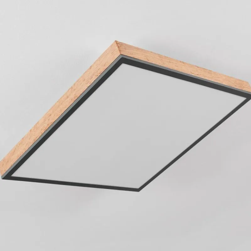 hofstein Plafonnier Salmi LED Couleur bois, Noir, Blanc, 1 lumière