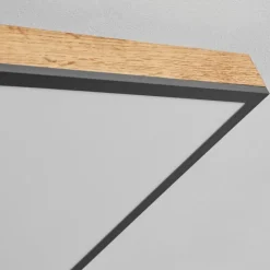 hofstein Plafonnier Salmi LED Couleur bois, Noir, Blanc, 1 lumière