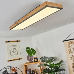 hofstein Plafonnier Salmi LED Couleur bois, Noir, Blanc, 1 lumière