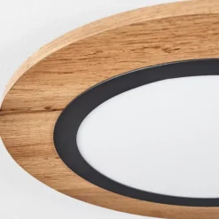 Luminaires Scandinaves-hofstein Plafonnier Salmi LED Couleur bois, Noir, 1 lumière