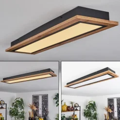 Luminaires Scandinaves-hofstein Plafonnier Salmi LED Couleur bois, 1 lumière