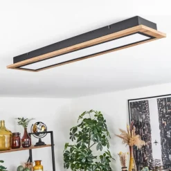 Luminaires Scandinaves-hofstein Plafonnier Salmi LED Couleur bois, 1 lumière