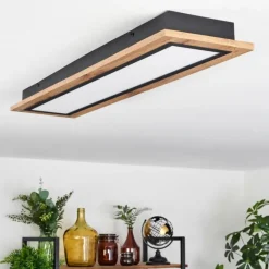 Luminaires Scandinaves-hofstein Plafonnier Salmi LED Couleur bois, 1 lumière