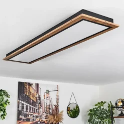 Luminaires Scandinaves-hofstein Plafonnier Salmi LED Couleur bois, 1 lumière