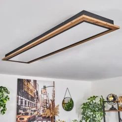 Luminaires Scandinaves-hofstein Plafonnier Salmi LED Couleur bois, 1 lumière