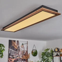 Luminaires Scandinaves-hofstein Plafonnier Salmi LED Couleur bois, 1 lumière