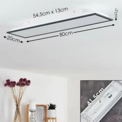 hofstein Plafonnier Salmi LED Noir, Blanc, 1 lumière