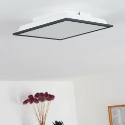 hofstein Plafonnier Salmi LED Noir, Blanc, 1 lumière