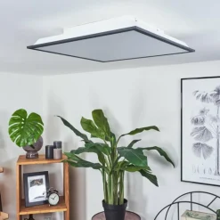 hofstein Plafonnier Salmi LED Noir, Blanc, 2 lumières