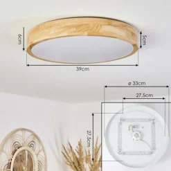 Luminaires Scandinaves-hofstein Plafonnier Samaira LED Écru, 1 lumière