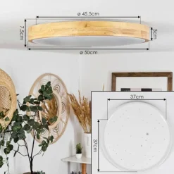 hofstein Plafonnier Samaira LED Écru, 1 lumière, Télécommandes