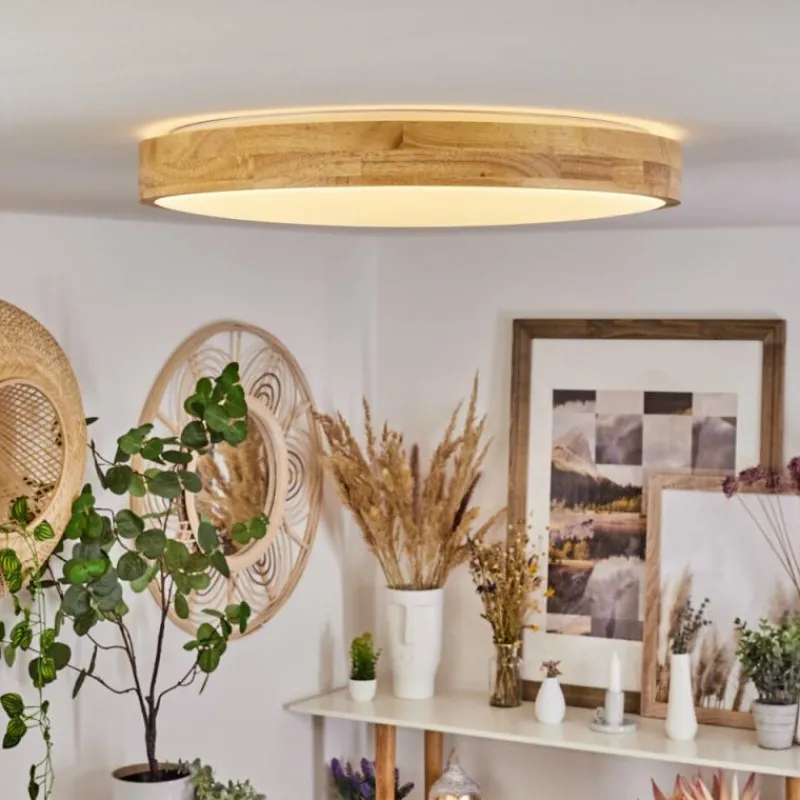 hofstein Plafonnier Samaira LED Écru, 1 lumière, Télécommandes