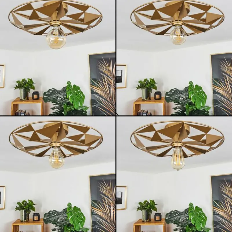 Lampes Dorées-hofstein Plafonnier Samatrai Or, 1 lumière