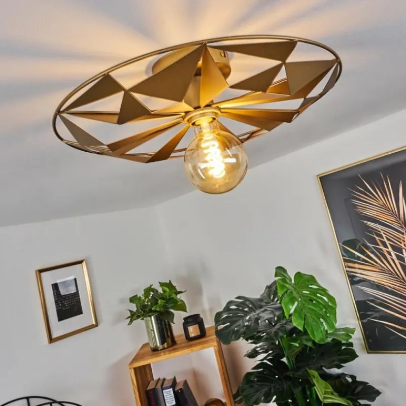 Lampes Dorées-hofstein Plafonnier Samatrai Or, 1 lumière