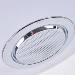 hofstein Plafonnier Sambani LED Chrome, Blanc, 1 lumière, Télécommandes, Changeur de couleurs