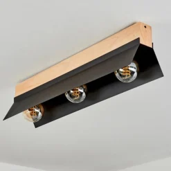 Luminaires Scandinaves-hofstein Plafonnier Sangkor Écru, Noir, 3 lumières