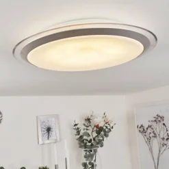 hofstein Plafonnier Sapioris LED Argenté, 1 lumière