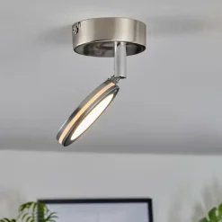 hofstein Plafonnier Sarnadinha LED Nickel mat, 1 lumière