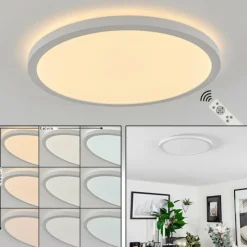 hofstein Plafonnier Sasinhosa LED Blanc, 1 lumière, Télécommandes