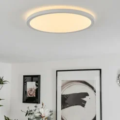 hofstein Plafonnier Sasinhosa LED Blanc, 1 lumière, Télécommandes