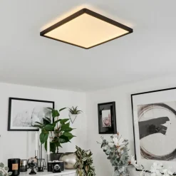 hofstein Plafonnier Sasinhosa LED Noir, 1 lumière, Télécommandes