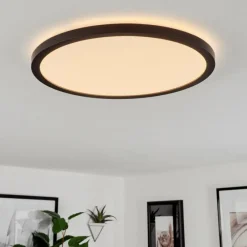 hofstein Plafonnier Sasinhosa LED Noir, 1 lumière, Télécommandes