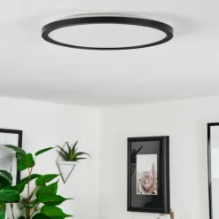 hofstein Plafonnier Sasinhosa LED Noir, 1 lumière, Télécommandes