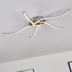 hofstein Plafonnier Saskatoon LED Nickel mat, 5 lumières* Éclairage Led