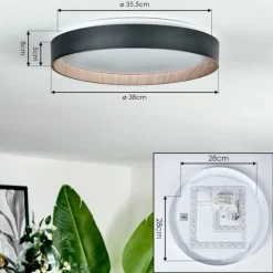 Luminaires Scandinaves-hofstein Plafonnier Sassemte LED Blanc, 1 lumière