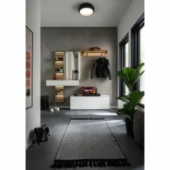 Lampes En Bois-SCHÖNER WOHNEN-Kollektion Plafonnier Wood LED Couleur bois, Noir, 1 lumière