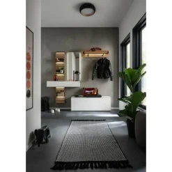 Lampes En Bois-SCHÖNER WOHNEN-Kollektion Plafonnier Wood LED Couleur bois, Noir, 1 lumière