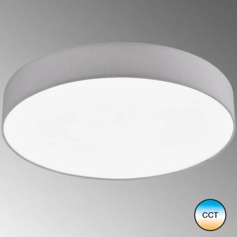 Lampes En Tissu-SCHÖNER WOHNEN-Kollektion Plafonnier SCHÖNER-WOHNEN-Kollektion Pina LED Blanc, 1 lumière, Télécommandes