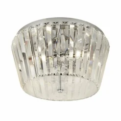 Luminaires Searchlight Plafonnier Searchlight TIARA Chrome, Transparent, 3 lumières